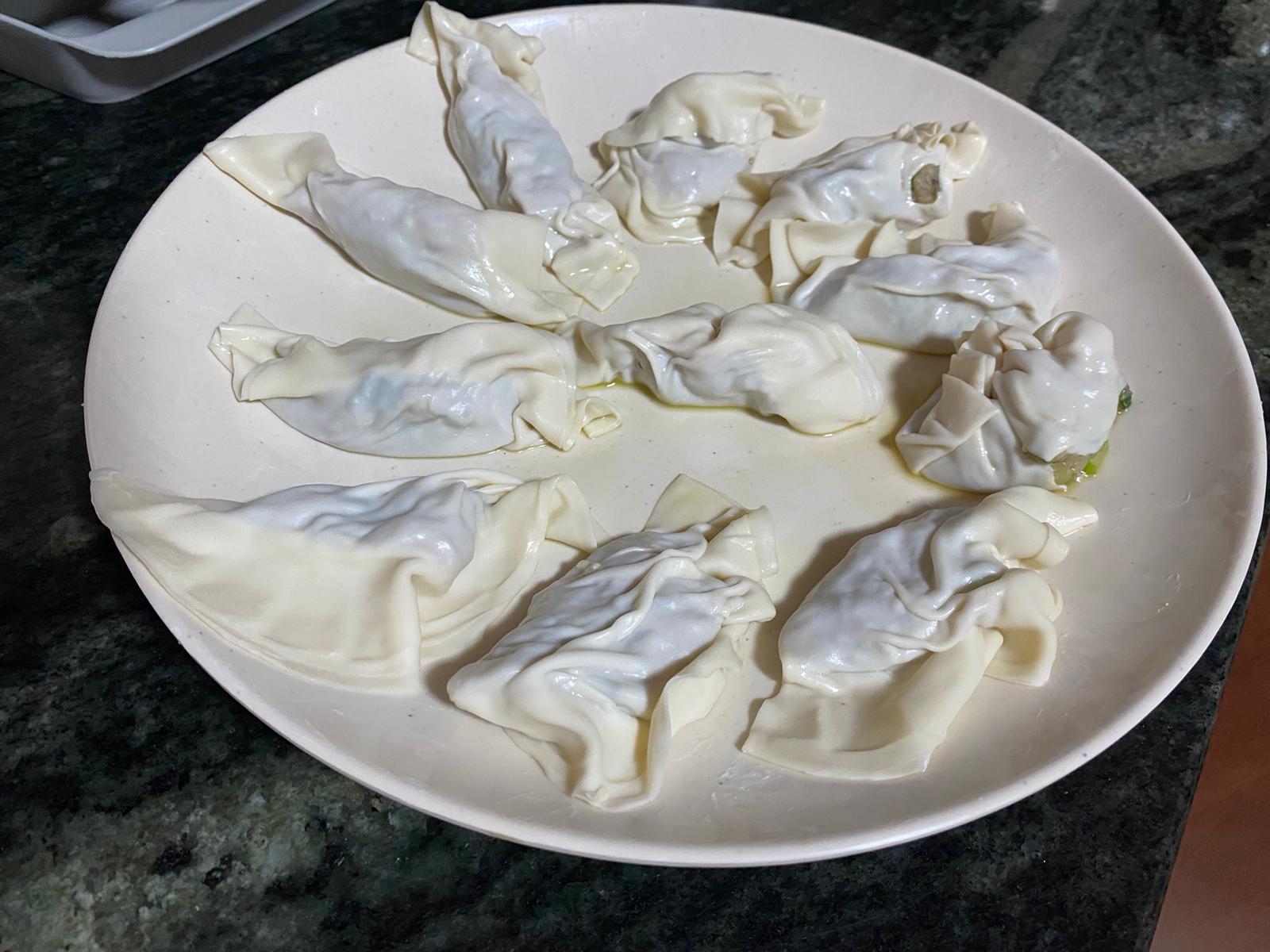 Beautiful shriveled dumplings
